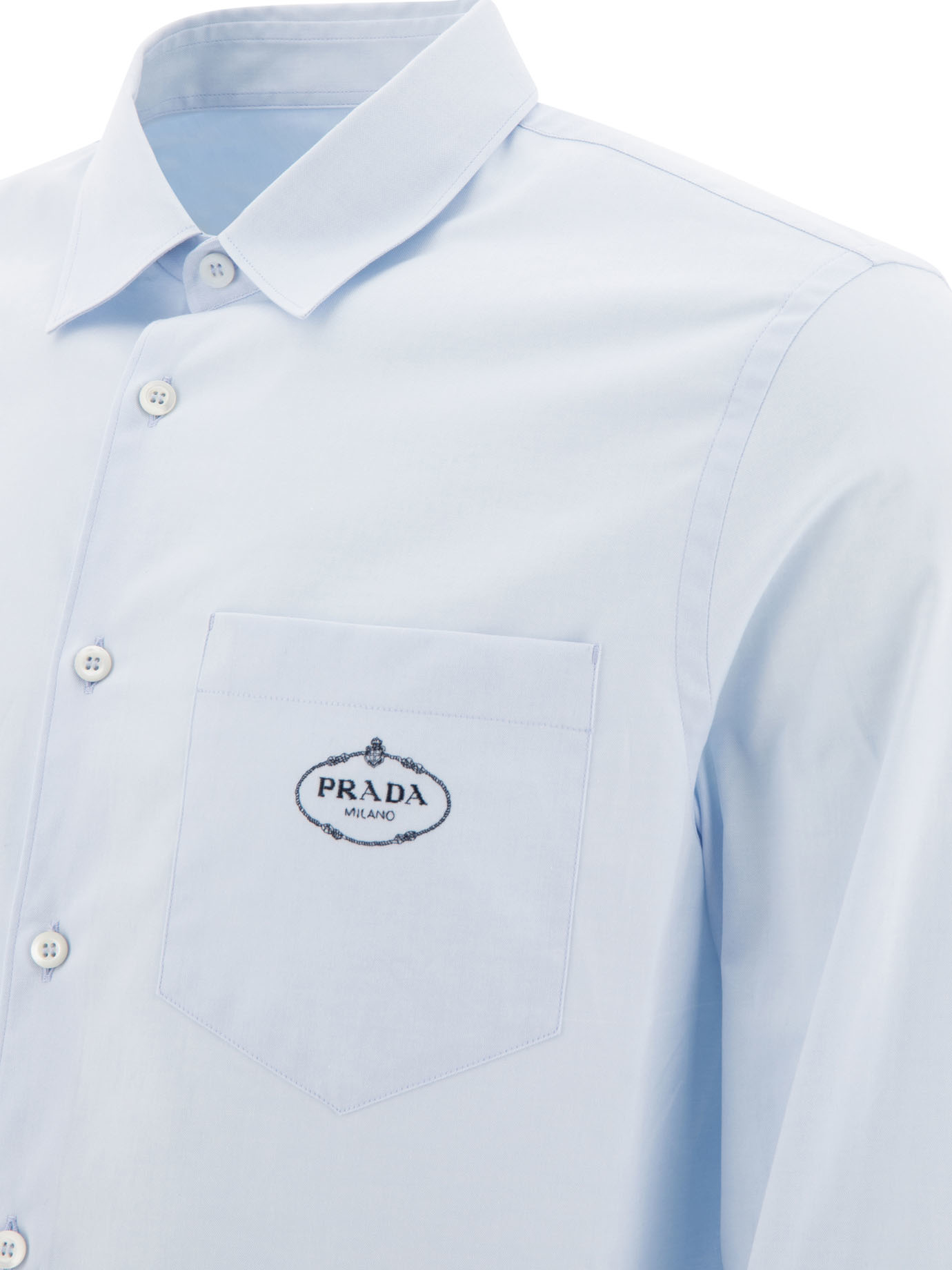 PRADA Light Blue Shirt with logo